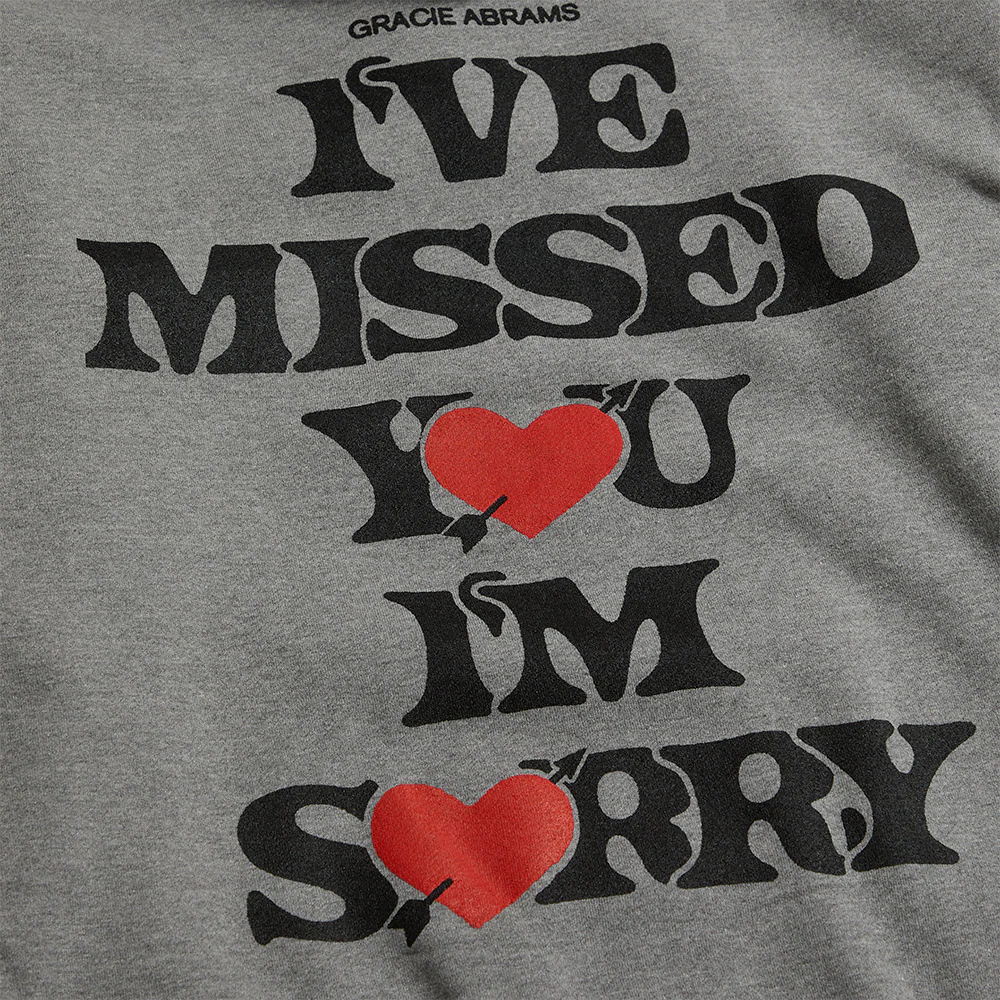 i've missed you, i'm sorry heather gray hoodie - Image 3