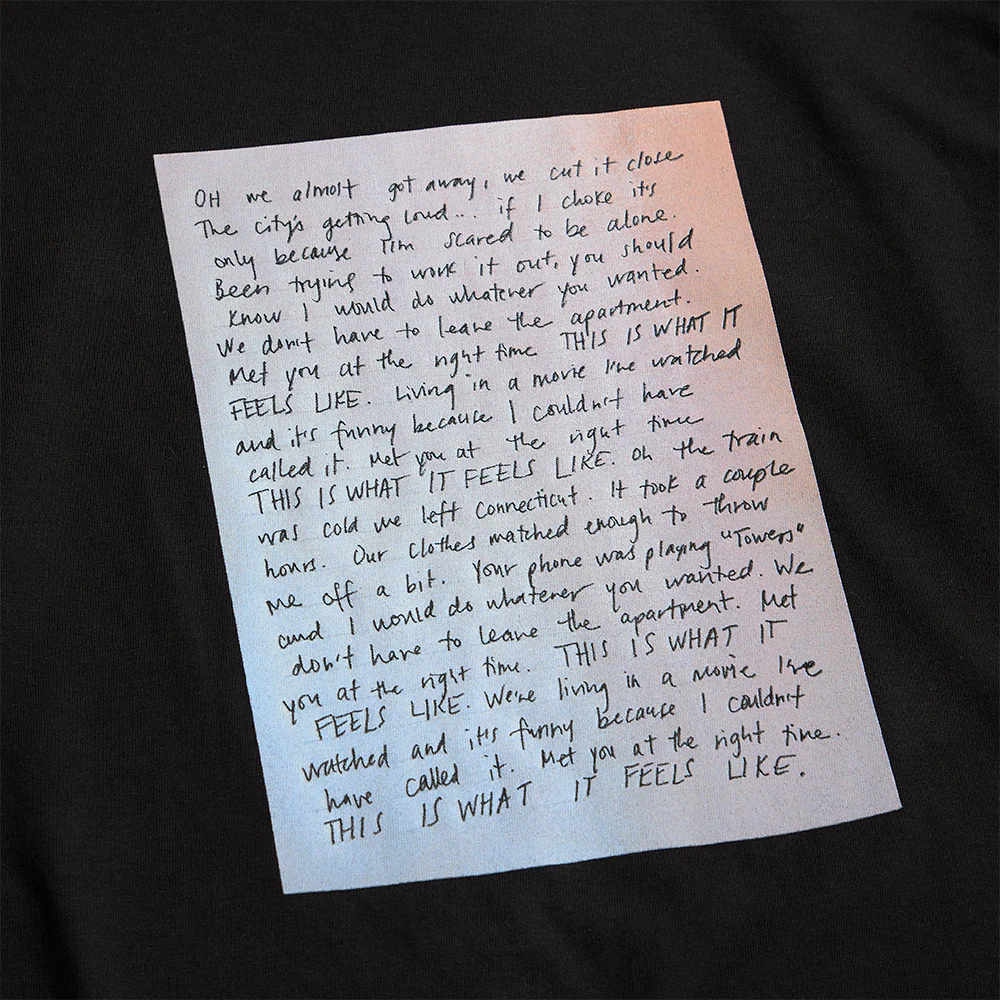 Journal Page Black Longsleeve Tour T-Shirt - Image 3